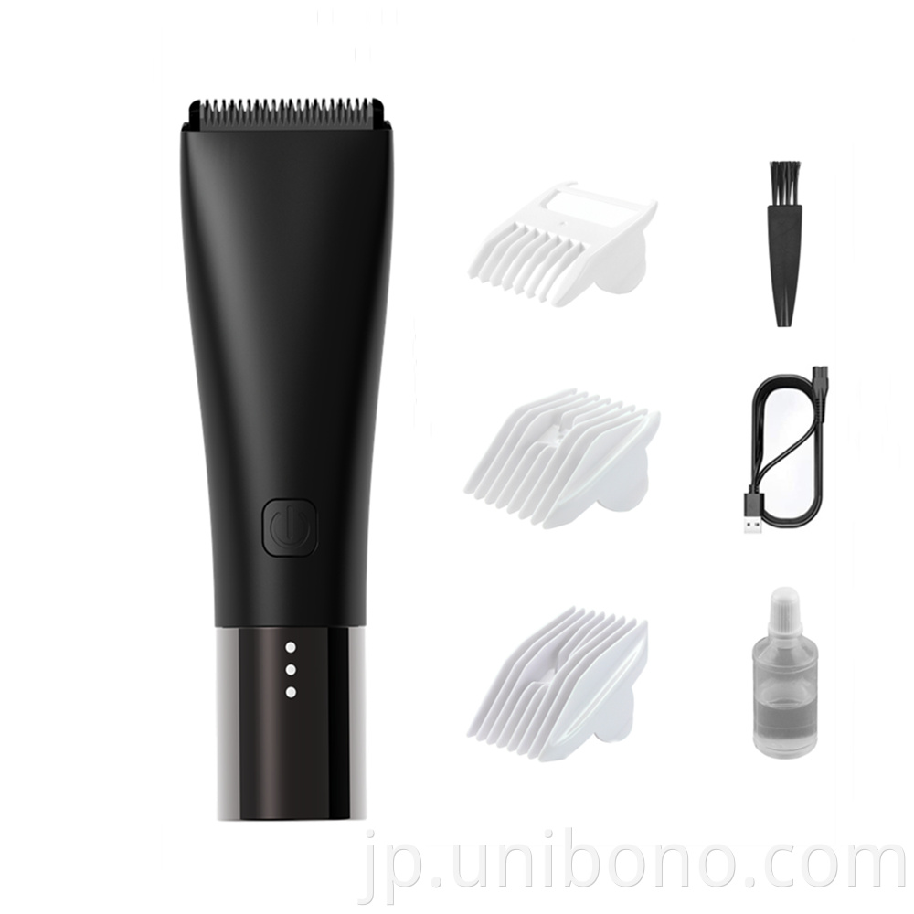 Waterpoof painless rechargeable men's body hair trimmer